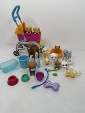 Random Lot Of Barbie Farm Animals Puppy Dogs And Accessories Stroller