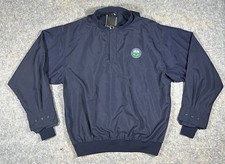 Zero Restriction Lightweight Windshirt Men  s M Golf Blue 1/4 Snap Jacket READ