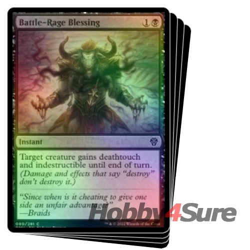 Foil Battle-rage Blessing X4 M/NM Magic: The Gathering MTG Dominaria ...