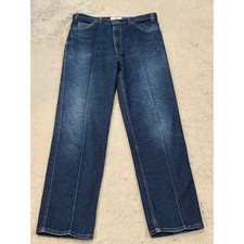 Levis Strauss Signature 540 Relaxed Fit Jeans Mens 36x32 Dark Wash Wrinkle Free