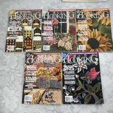 Lot of 5 Rug Hooking Magazines 2008 Full Year Jan-Dec With Inserts
