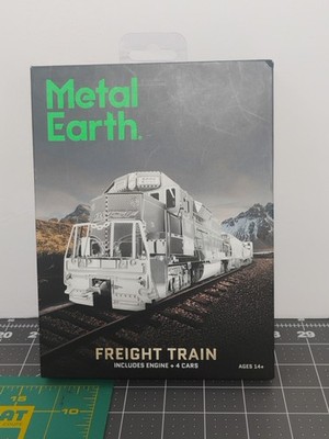 Fascinations Metal Earth Freight Train Gift Box Set 3D Laser Cut Steel Model Kit