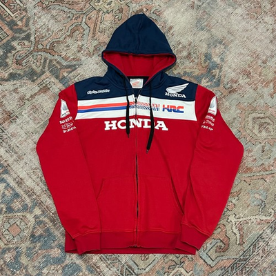 #ad #ad Authentic HONDA HRC Racing Jacket Zip up Troy Lee Designs Hooded Size M L $94.99