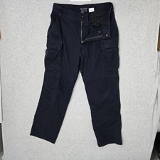 5.11 Tactical Series Men Pants LARGE Navy Blue Cargo Relaxed TDU Ripstop READ