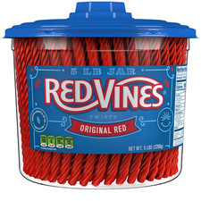 RED VINES Twists Original Red Licorice Bulk Candy Jar 5 lbs.