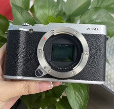 Fujifilm X-M1 Digital Camera Silver Body English Tested- 100 Working