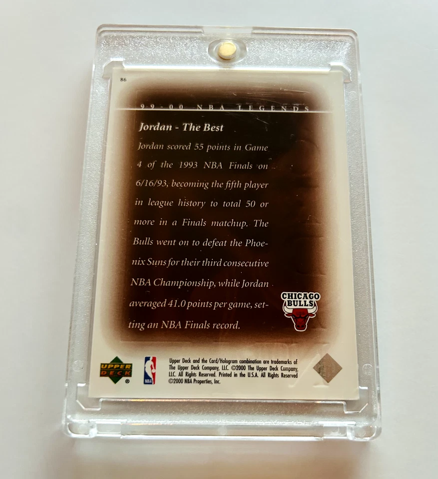 1999-2000 Upper Deck Michael Jordan - NBA Legends The Best Insert Bulls Card 🔥 - Image 2 of 2