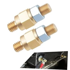 2 PCS Side Post Battery Terminal Bolt, 3/8" 16&24 Brass Stud Side Post Battery 