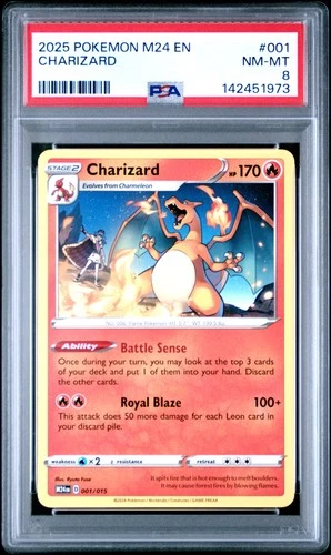 2025 POKEMON M24 EN-MCDONALD'S COLLECTION #001 CHARIZARD PSA 8
