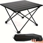Ultralight Folding Camping Table, 15.5 Inch Portable Side Desk for Beach Picnic