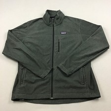 Patagonia Jacket Men Extra Large Gray Solid Full Zip Fleece Hiking Zip Pocket XL