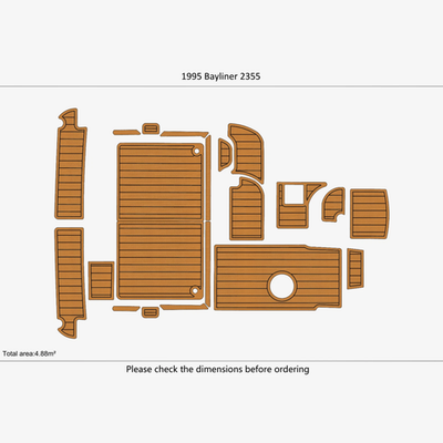 Tapis De Pont En Mousse EVA Pour Bayliner 2355 (1995) - Plateforme Natation Et Cockpit, Neuf