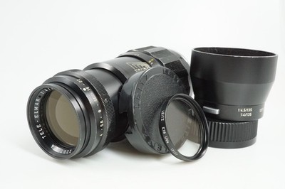 Leica Tele-Elmar 135mm f/4 Lens for M-Mount w/ Caps, Filter & Hood