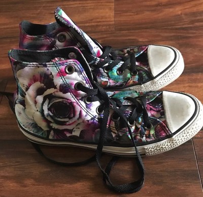 purple flower shoes
