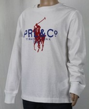 Ralph Lauren Childrens White Big Pony Long Sleeve Crewneck Tee T-Shirt NWT