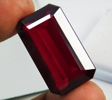 Flawless Emerald Cut Red Painite 64-66 Ct Natural EGL Certified Loose Gemstone