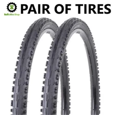 2 Pack: Kenda K847 Kross Plus Goliath Tire 26x1.95 Black MTB Hybrid Bike PAIR