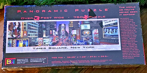 Jigsaw Puzzle Times Square, New York 750 Piece Buffalo Games Panoramic 3 Ft Wide - Picture 2 of 4