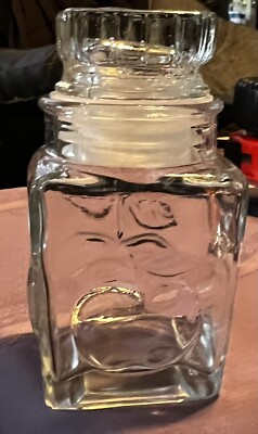 Apple Embossed Glass Kitchen Storage Spice Apothecary Jar Container Seal Gift