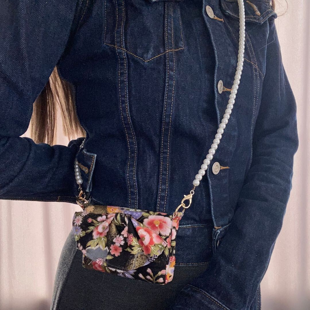 shoulder bag  Japanese style mini accesorry Y2K bag lipstick bag Origami Black-image