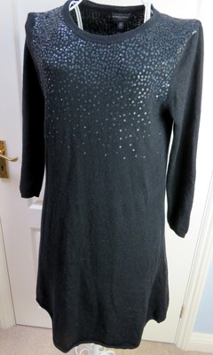 Black Sequin Jumper Dress CASHMERE WOOL 