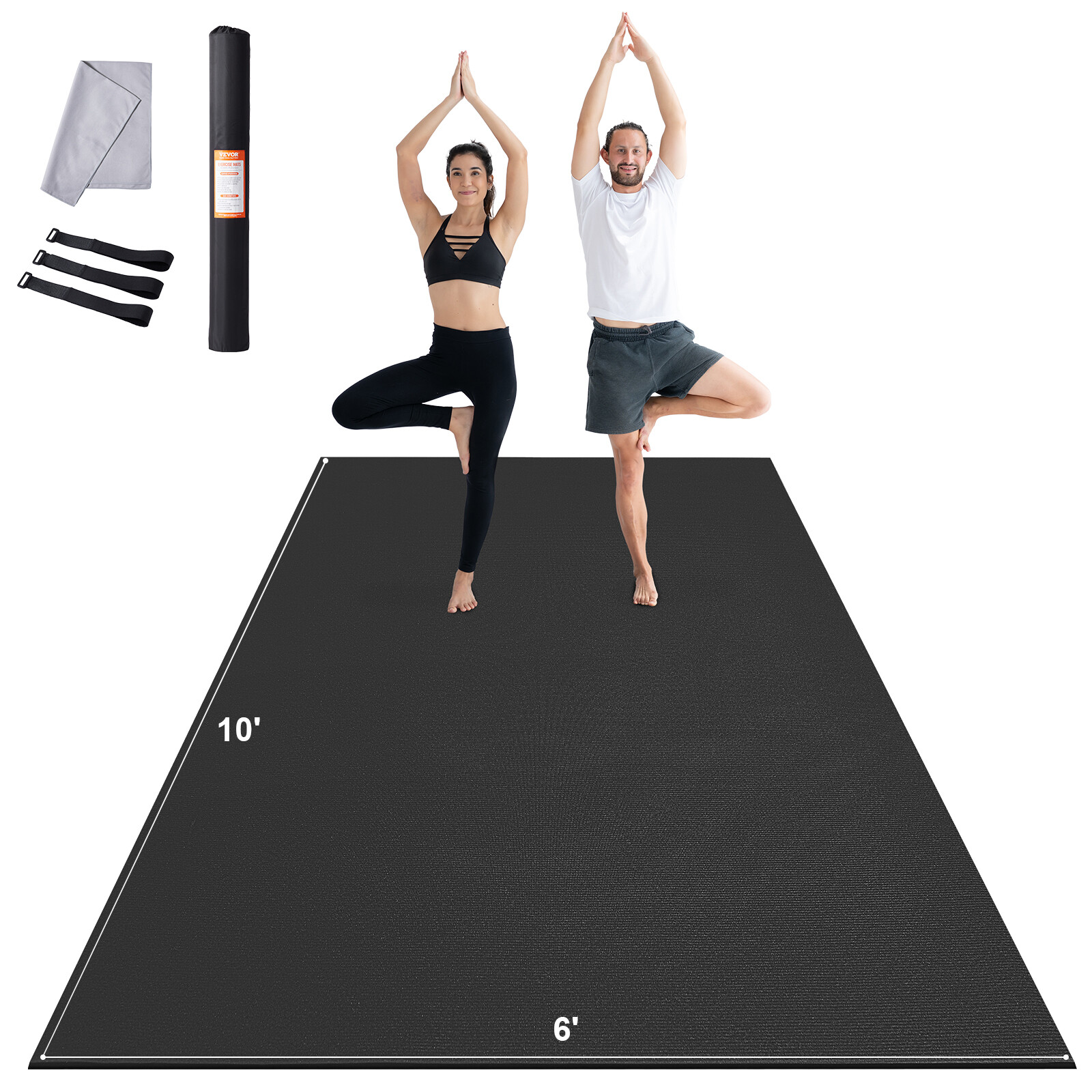 Tapis de yoga pilates VEVOR tapis dentrainement gym xl antidérapant