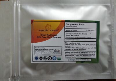EGCG 98% Pure by HPLC Powder Epigallocatechin Gallate Green Tea Extract Powder