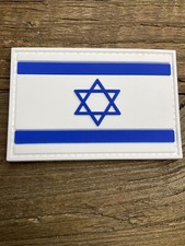 Patch PVC HOOK-3D PVC Flag Israel, Israeli Jewish White And Blue