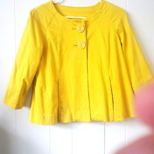 Wdyn Bright Yellow Baby Doll Swing Coat. Size 4