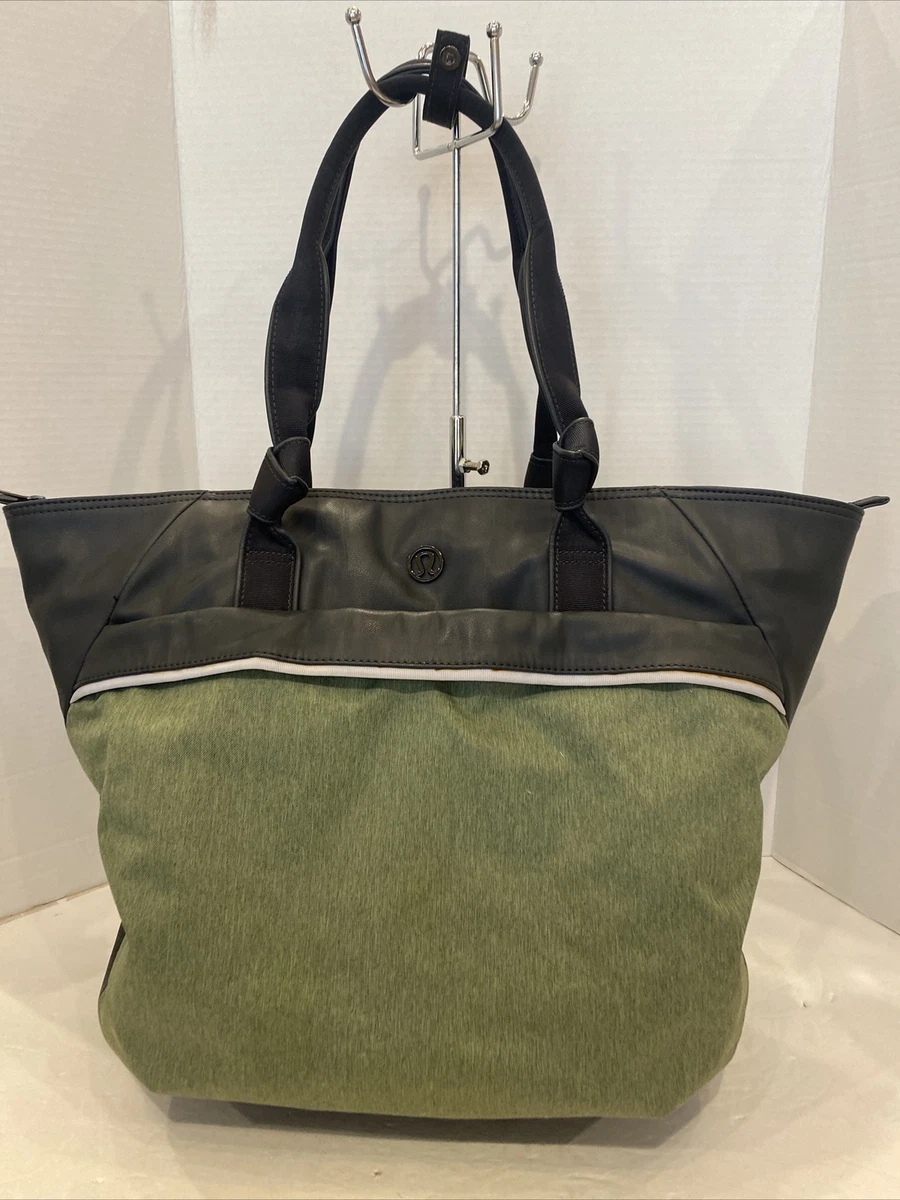 Lululemon Large gym bag purse tote black Blue gray green Wow eBay