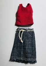 Bratz Girl Doll Outfit Denim Skirt Red Tank Top Set Rope Belt Mga