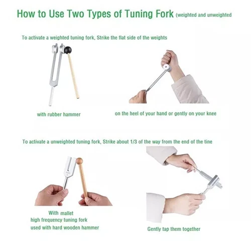 Tuning Fork Set of 4 For Healing Therapy Medical surgical diagnostic Instruments - Picture 10 of 11