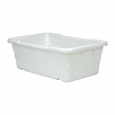 Quantum Storage TUB2516-8 White Cross Stack Tote, 25.1" L x 16" W x 8-1/2" H
