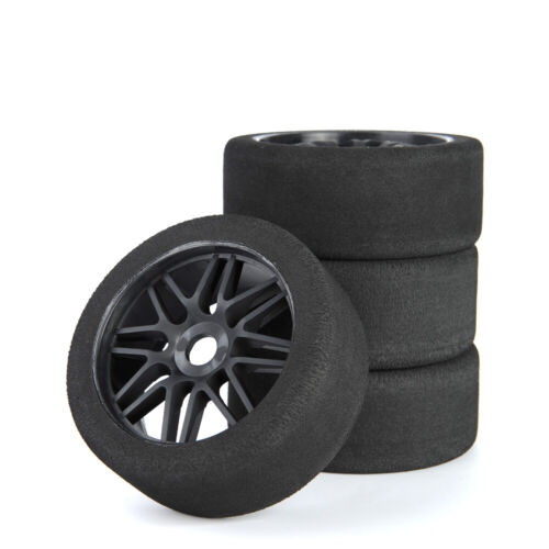 1/8 4Pcs Foam Tires&Nylon Wheel Rim 17mm Hex For HSP HPI RC Racing Car - Picture 2 of 11