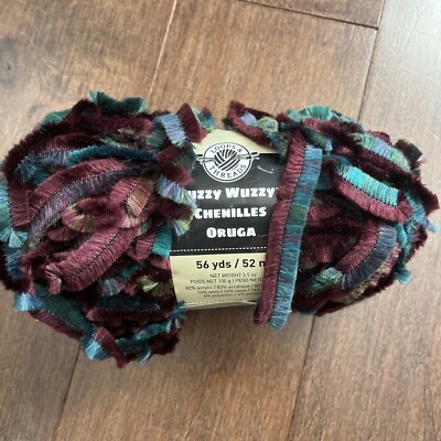 Loops & Threads Fuzzy Wuzzy Chenille Yarn 10mm 56 Yds Skein Super Bulky 6 Wool