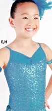 NEW DANCE COSTUME Leotard Turquoise Bl Girls sizes camisole styling