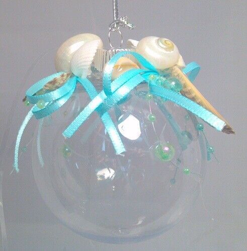 Natürliche Muscheln Aqua Strand Maritim Weihnachtsschmuck Stranddeko - Bild 1 von 1