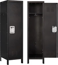 Metal Storage Locker, Lockable Employees with Door 55" Height Steel Locker