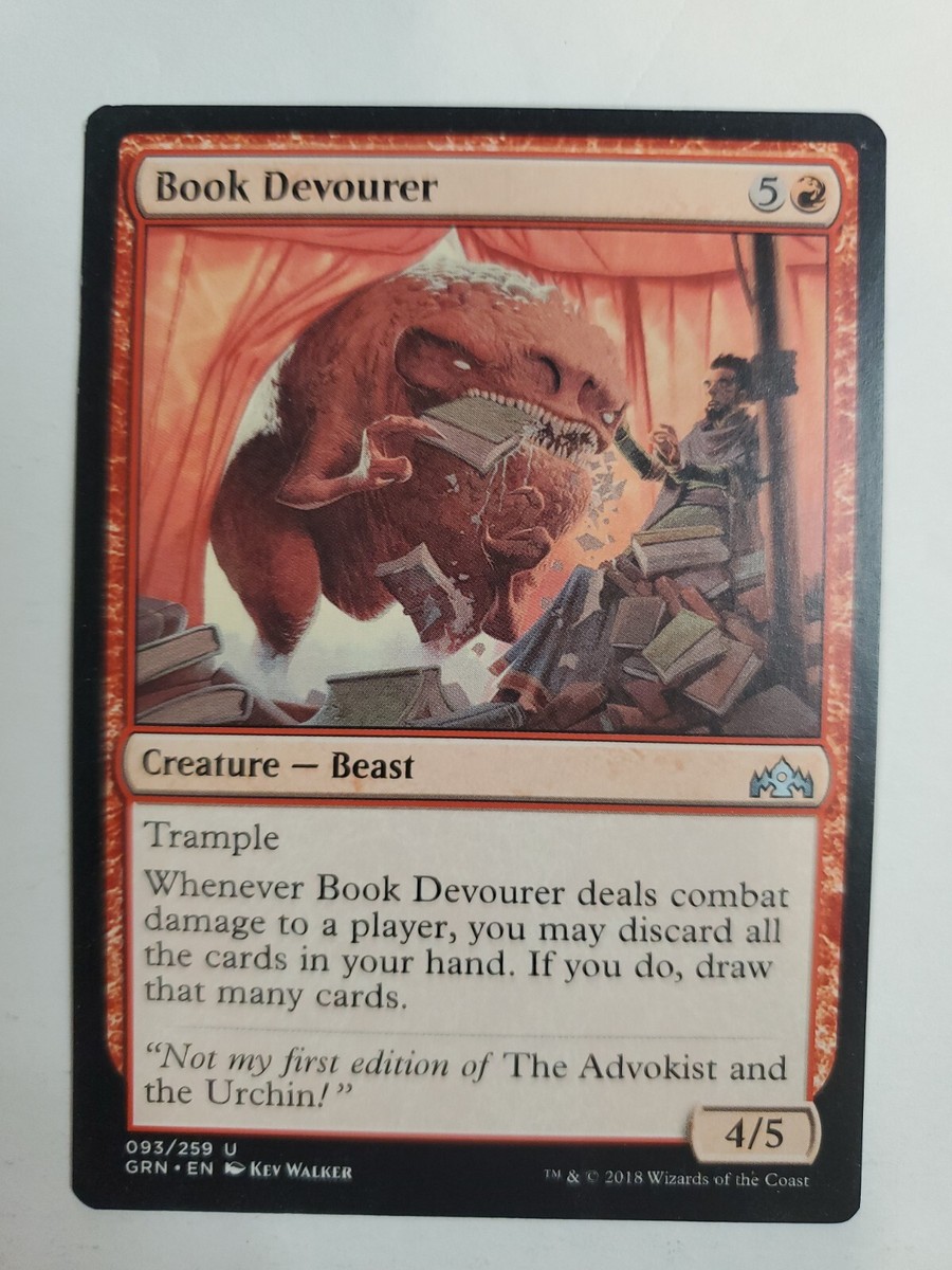 mtg card book Magic The Gathering DevourerCreature Beast Red Guilds of Ravnica 2600 color illustrations. Magic The Gathering Trading Card