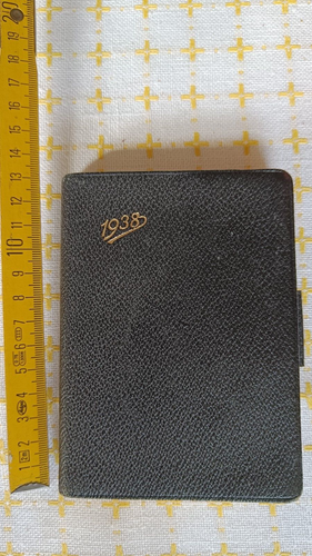 1938 "Tebe" schwarz Taschen-Notizkalender unbenutzt Sammlerstück - Bild 3 von 9
