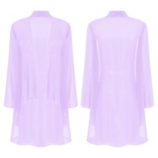 UK Womens Chiffon Blouse Tops Kimono Cardigan Cover Ups Jackets For Dress