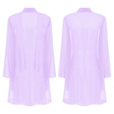 Women Sheer Chiffon Elegant Cardigan Shrug Open Front Bolero Outerwear Cover Up