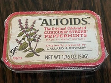 Vintage Altoids Peppermint Mentha Piperita Collectible Sealed Tin Rare