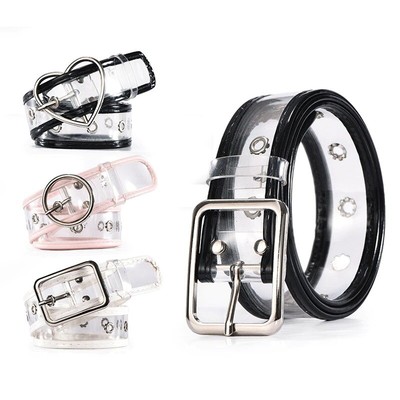 clear plastic belt