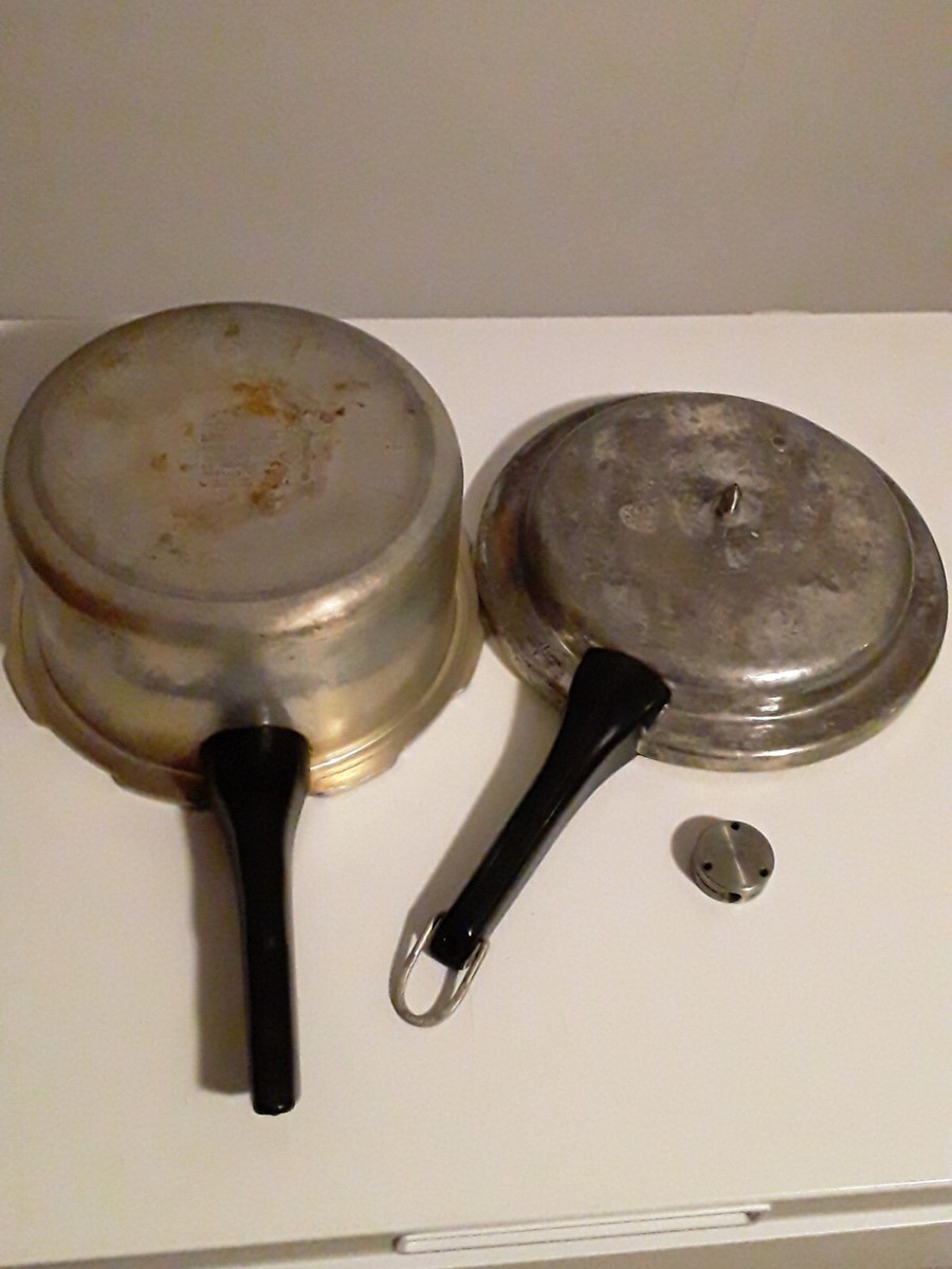 Vintage Mirro-Matic 4 Quart Pressure Cooker Aluminum 394M Canner