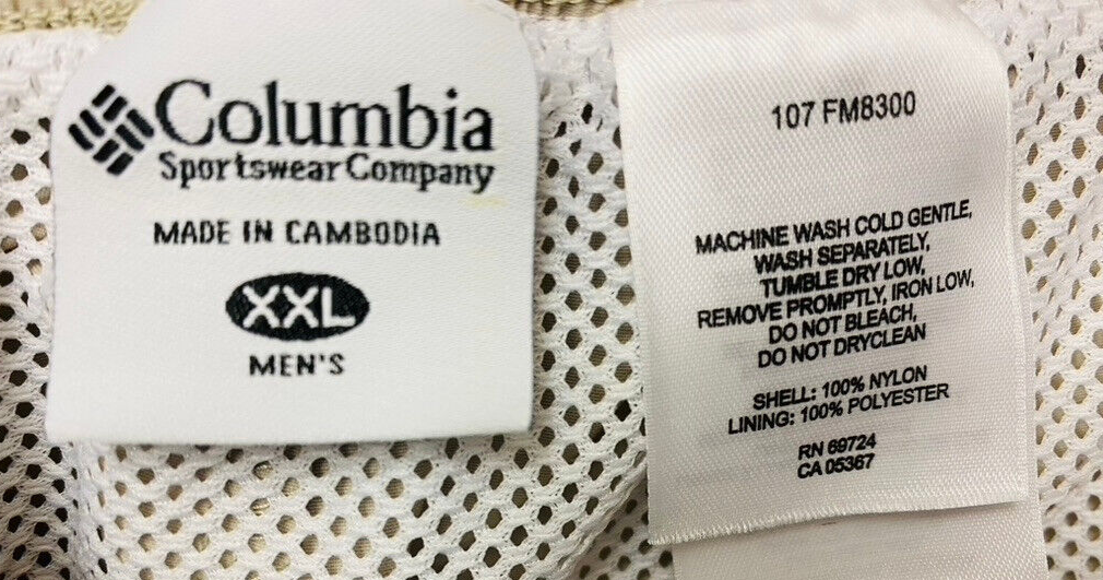 Columbia PFG OmniShade Mens XXL Belt Loops Shorts Packable Drawstring