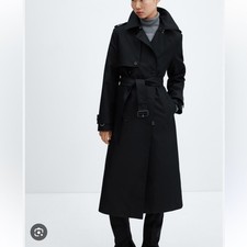 NEW MANGO Angela Belted Water Repellent Trenc...