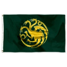 House Targaryen Flag green banner 3X5Feet Home Garden Party Decoration