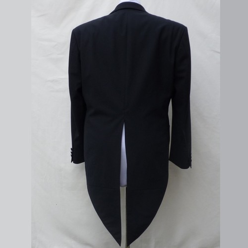 Men's Black Wool tailcoat, Men's Regency Tail Coat - Picture 4 of 6