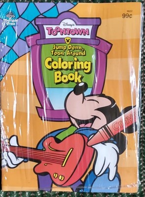 Lot of 2 Disney's Toon Town Coloring Books Merrigold Press New